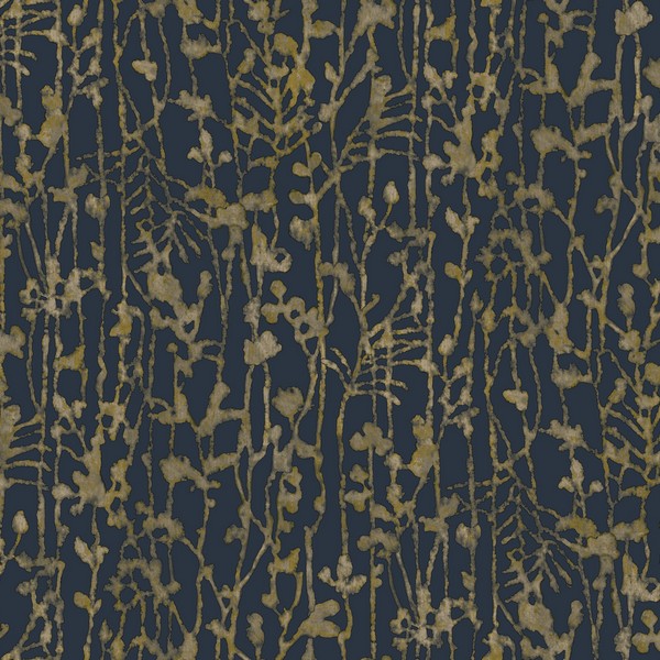 Filigree Navy Abstract Wallpaper
