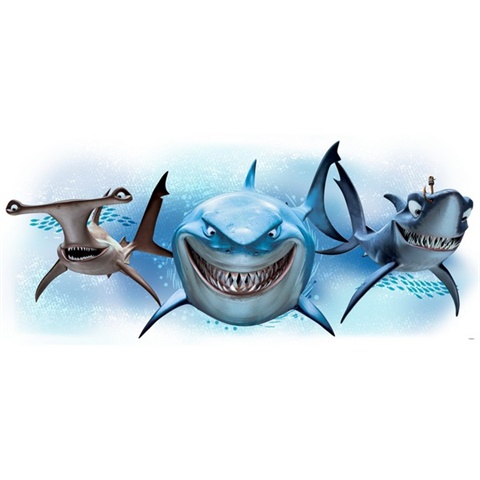 Finding Nemo Sharks Peel And Stick Giant Wall Decals