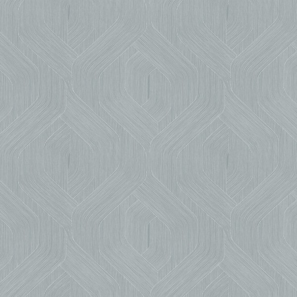 Fine Line Blue Geometric Wallpaper