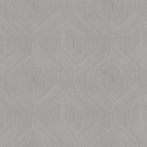 Fine Line Grey Geometric Wallpaper