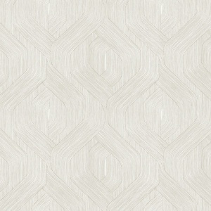 Fine Line Taupe Geometric Wallpaper