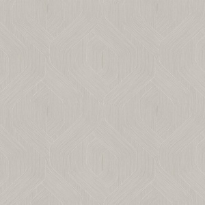 Fine Line Taupe Geometric Wallpaper