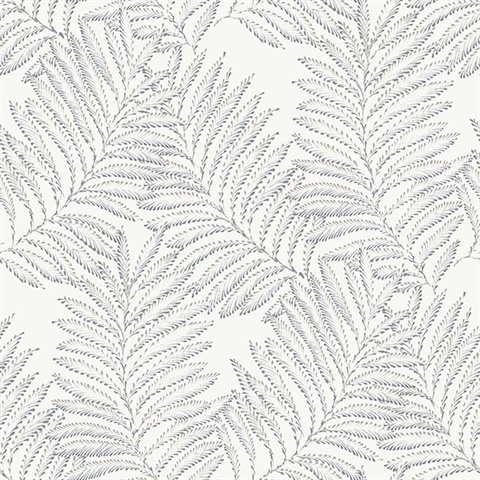 Finnley Grey Inked Fern Wallpaper