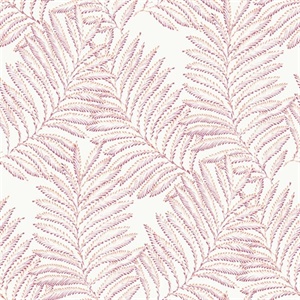 Finnley Pink Inked Fern Wallpaper