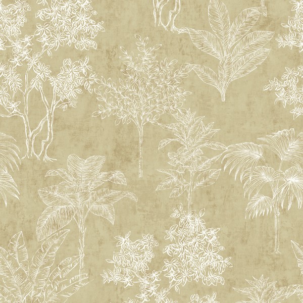 Floating Foliage Wallpaper