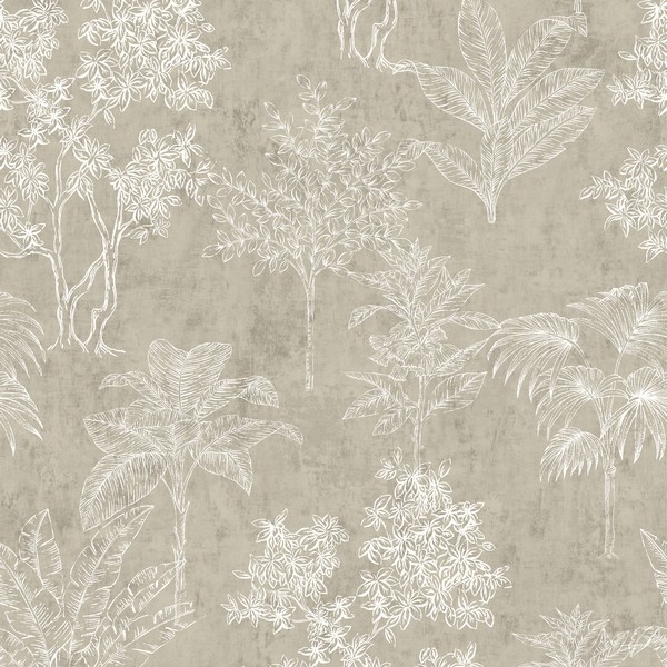 Floating Foliage Wallpaper