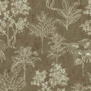 Floating Foliage Wallpaper