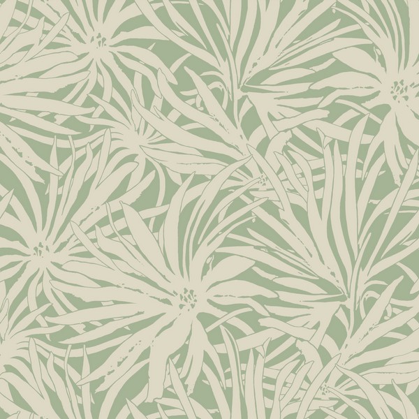 Floral Canopy Olive Wallpaper