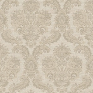 Floral Damask Beige Wallpaper