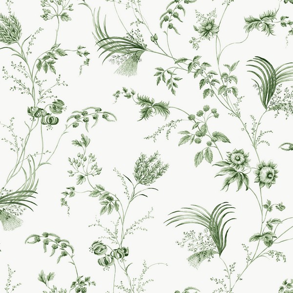 Floral Lace Green Wallpaper