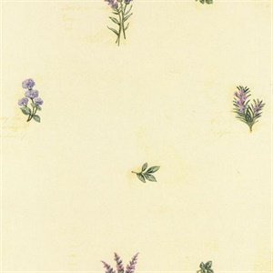 Herb Flowers Sidewall Wallpaper