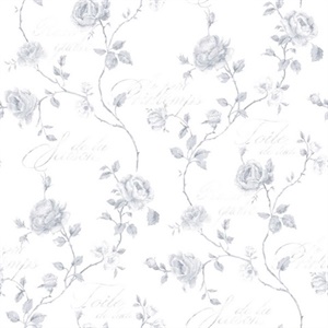 Floral Script Wallpaper