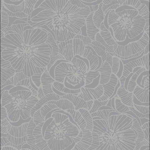 Graphic Floral Wallpaper