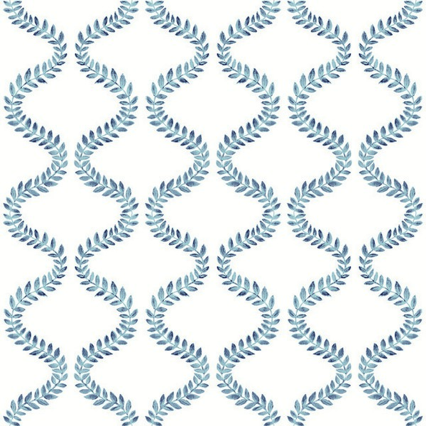 Florentine Blue Vine Trellis Peel & Stick Wallpaper