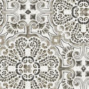 Florentine Grey Tile Wallpaper