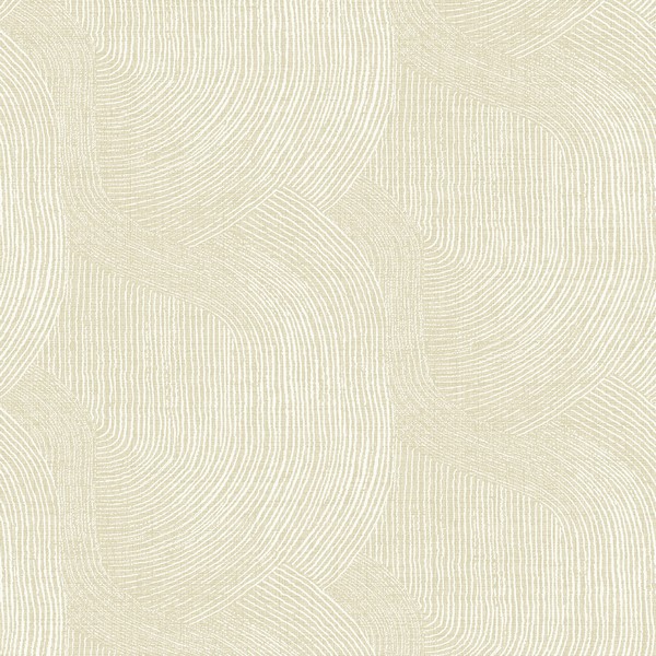 Folly Champagne Zen Swirls Wallpaper