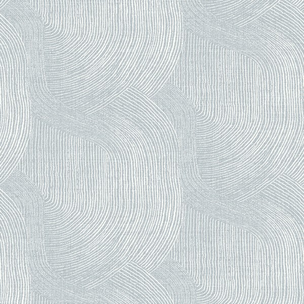 Folly Light Blue Zen Swirls Wallpaper