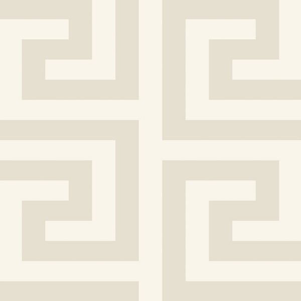 Forte Greek Key Metallic Champagne Wallpaper