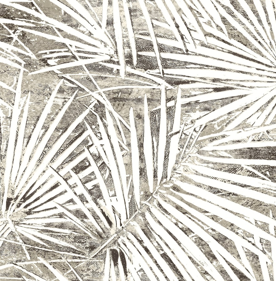 Fossil Palm Pavestone Peel & Stick Wallpaper