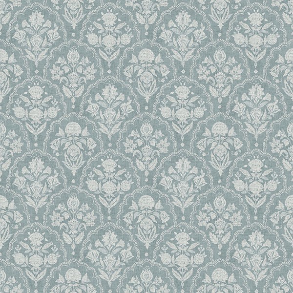 Frances Blue Fishscale Wallpaper