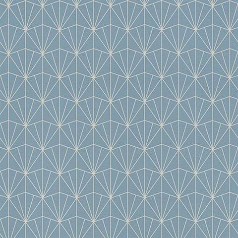 Frankl Blue Geometric Wallpaper