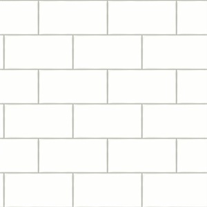 Freedom Off-White Subway Tile Wallpaper