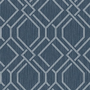 Frege Blue Trellis Wallpaper