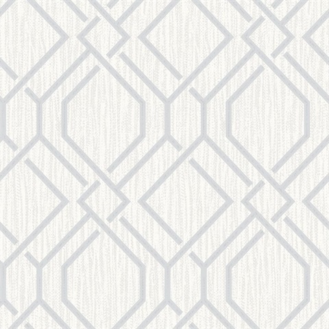 Frege Silver Trellis Wallpaper