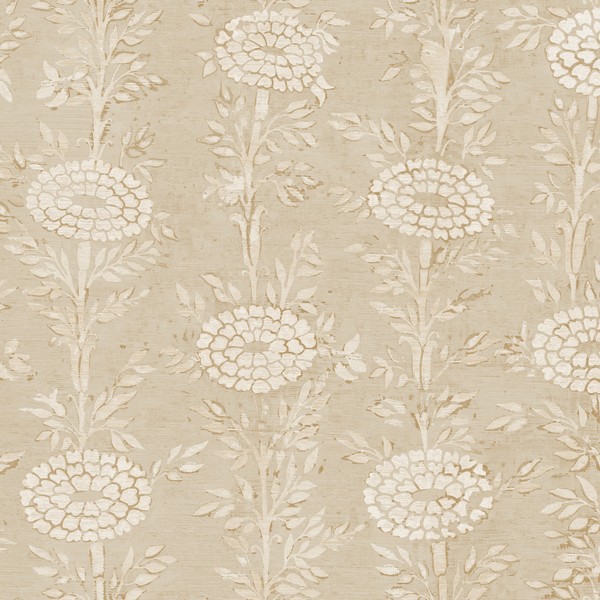 French Marigold Taupe & Gold Wallpaper