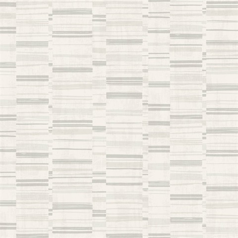 Fresnaye Light Grey Linen Stripe Wallpaper