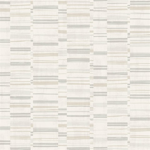Fresnaye Neutral Linen Stripe Wallpaper