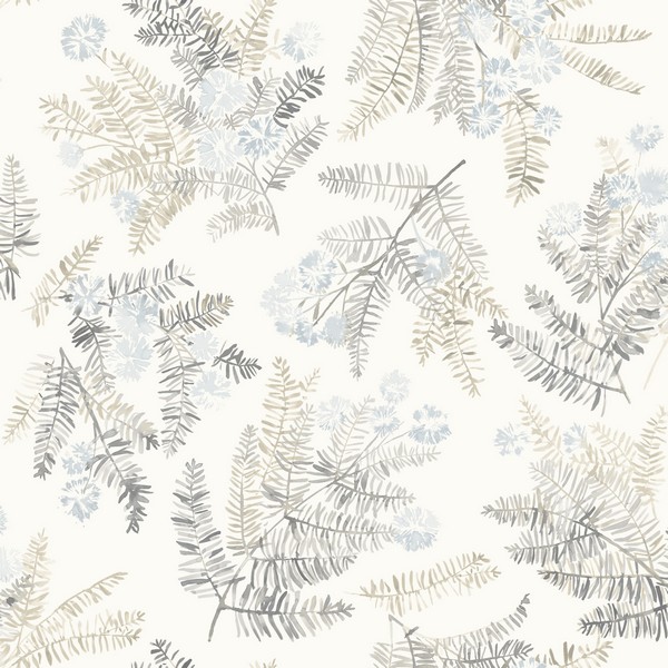 Frith Light Blue Botanical Wallpaper