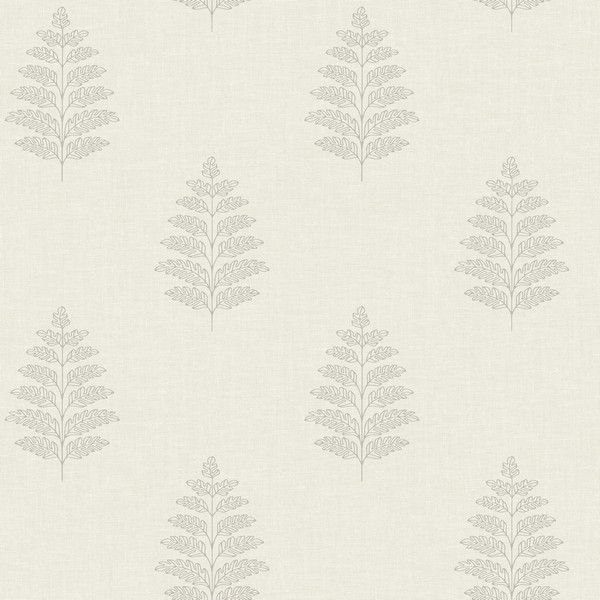 Frond Cream Leaf Wallpaper