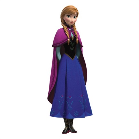 Frozen'S Anna With Cape Giant Peel And Stick Wall Decals