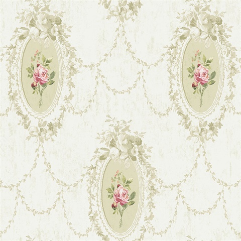 Full Bloom Toile Wallpaper