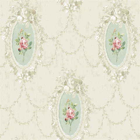 Full Bloom Toile Wallpaper