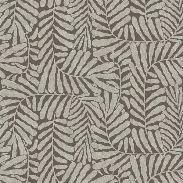 Gabriel Espresso Fern Wallpaper