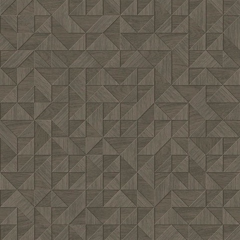 Gallerie Dark Grey Triangle Geometric Wallpaper