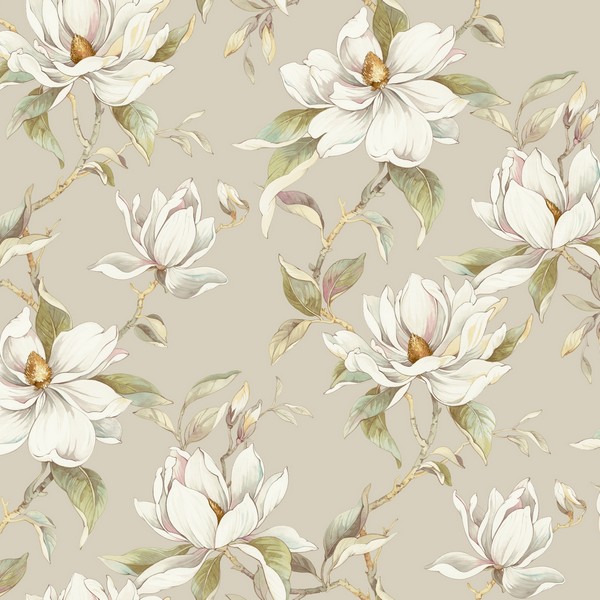 Garden Jewels Linen Wallpaper