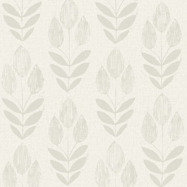 Garland Light Grey Block Tulip Wallpaper