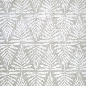 Gasparilla Metallic Silver and White Wallpaper