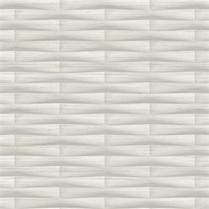 Gator Light Grey Geometric Stripe Wallpaper