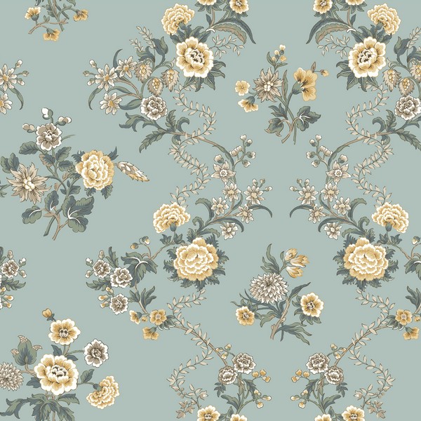 Genevieve Harbor Blue Wallpaper