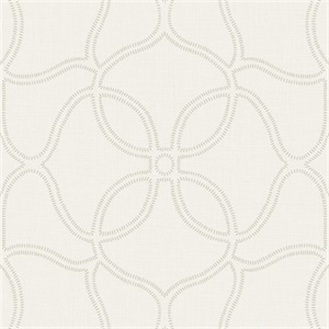Geometric Grasscloth Look Glitter Wallpaper