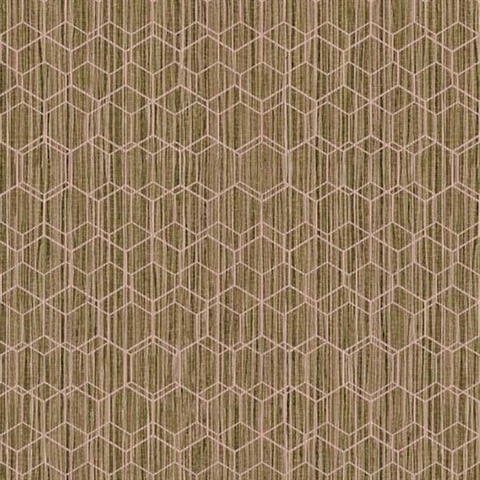 Geometric Overlaid Faux Grasscloth
