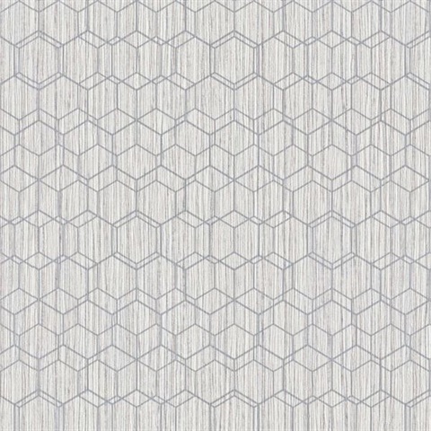 Geometric Overlaid Faux Grasscloth