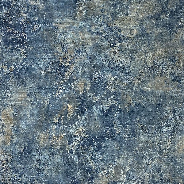 Gideon Dark Blue Distressed Wallpaper