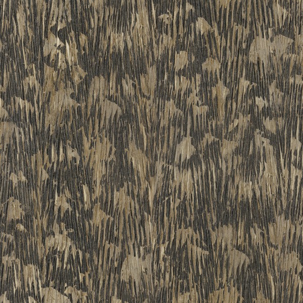 Gilded Plume Black Wallpaper