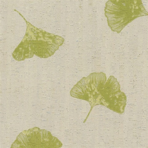 Organic Cork Prints Gingko Wallpaper