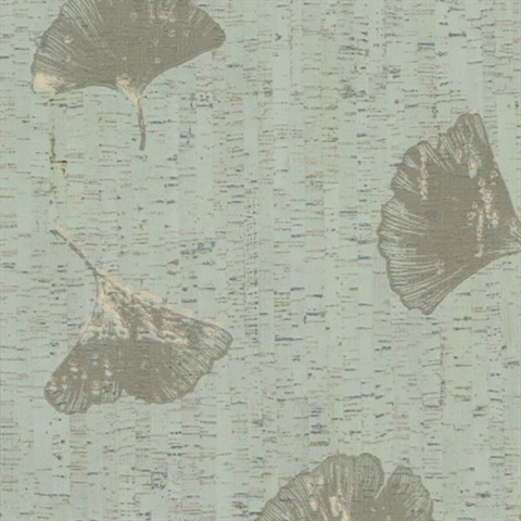 Organic Cork Prints Gingko Wallpaper